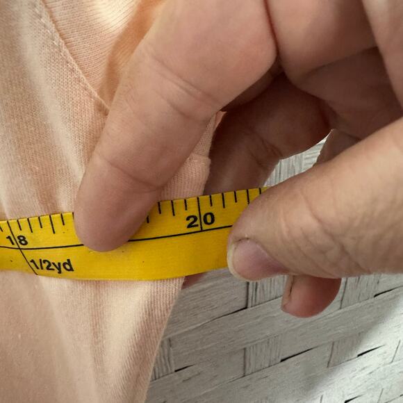 Vintage Coldwater Creek fit & flare dress peach V-neck button-down plus size ￼ - Picture 6 of 10